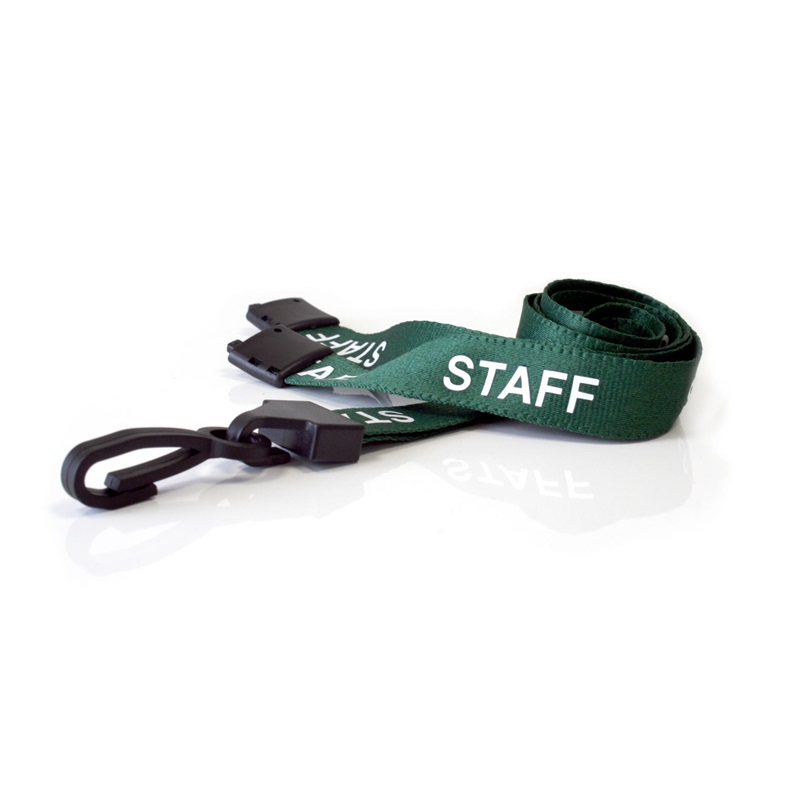 Picture of Staff green lanyard / keyhanger 15 mm with plastic J clip. 60270589